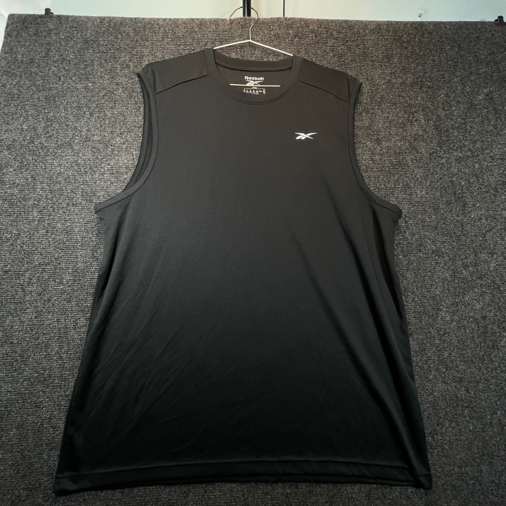Reebok Speedwick Sleeveless Tank Top Mens XL Black Athletic Gym Workout Shirt